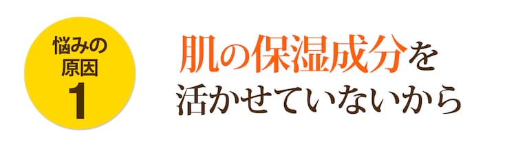肌の保湿成分を活かせていないから